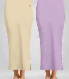 Solid Nylon Soft Petticoat Skirts for Women Saree Shape Wear 2 Piece