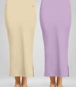 Solid Nylon Soft Petticoat Skirts for Women Saree Shape Wear 2 Piece