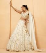 Ivory Modal satin Lehenga