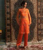 Saffron organza co-ord set