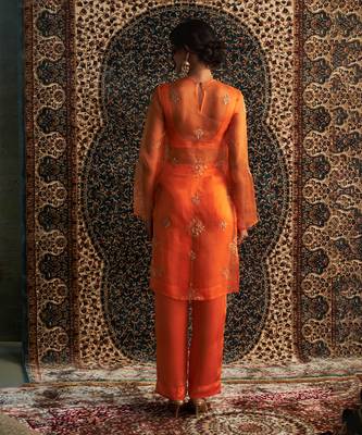 Saffron organza co-ord set 5