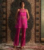 Rani pink organza co-ord set