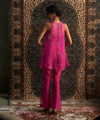 Rani pink organza co-ord set 5