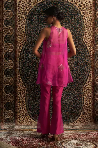 Rani pink organza co-ord set