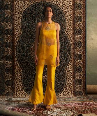 Marigold organza co-ord set 1