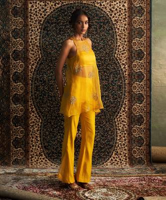 Marigold organza co-ord set 2