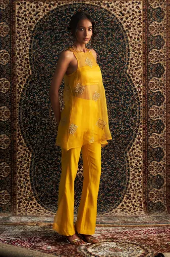 Marigold organza co-ord set