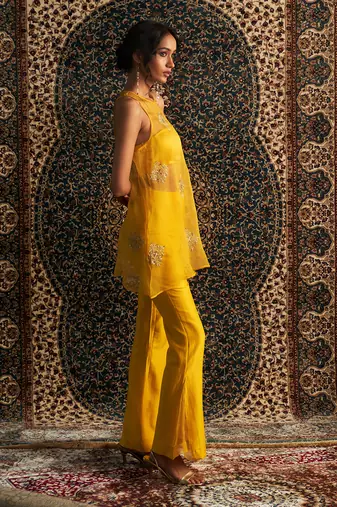 Marigold organza co-ord set