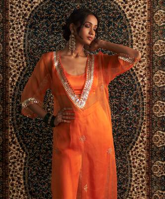Saffron organza co-ord set 5