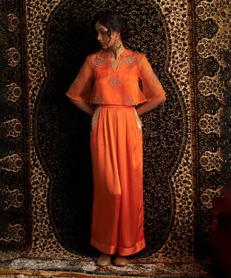 Saffron organza  coord set 2