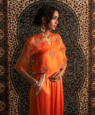 Saffron organza  coord set 4