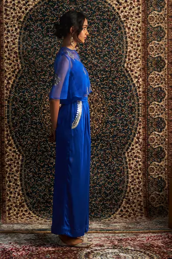 Blue organza coord set
