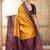 Yellow kanjivaram silk blend zari Weaving With Gold Zari Border And Pallu Saree With Blouse For Women