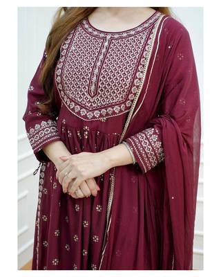 Rayon kurti with pant and dupatta 2