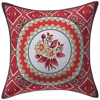 Aj home traditional jaipuri 100% cotton diwan set (set of 8) 3