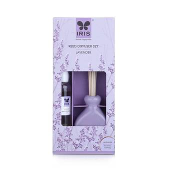 Iris new lavender fragances reed diffuser set with oil 45ml with ceramic pot & diffuser stick 1