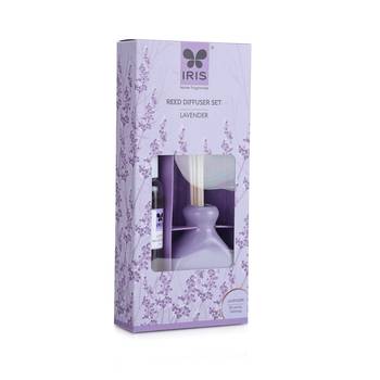 Iris new lavender fragances reed diffuser set with oil 45ml with ceramic pot & diffuser stick 2