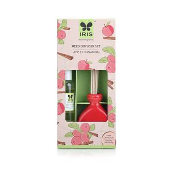 Iris new apple cinnamon fragances reed diffuser set with oil 45ml with ceramic pot & diffuser stick 1