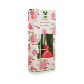 Iris new apple cinnamon fragances reed diffuser set with oil 45ml with ceramic pot & diffuser stick 2
