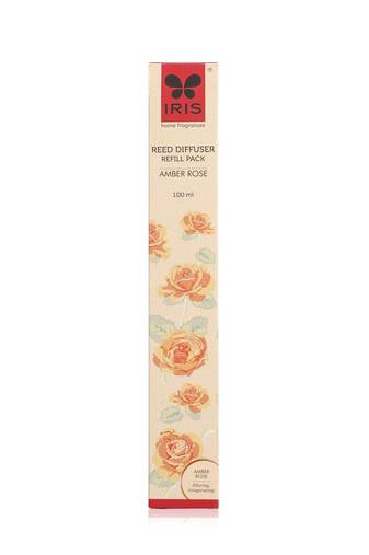 Iris reed diffuser refill pack amber rose fragrance 100ml