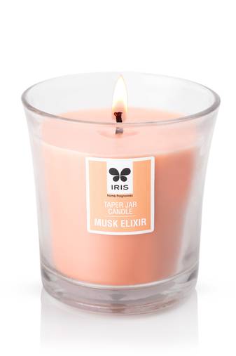 Iris taper jar candle