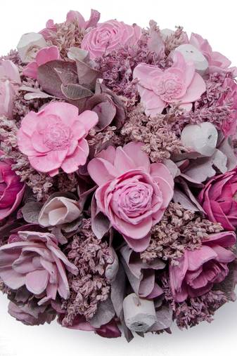 Iris floral bouquet- dry flower bouquet  natural material  fragrance with top up spray bottle.