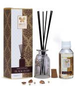 Iris celeste black oudh reed diffuser with 1n glass jar 6n reed sticks and 100ml diffuser oil