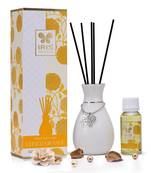Iris celeste choco orange reed diffuser with 1n ceramic pot 5n reed sticks and 60ml diffuser oil