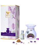 Iris celeste french lavender fragrance vaporizer with vaporizer jar 2n tealights and 15ml oil