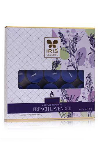 Iris celeste acrylic tealights fragrance french lavender (set of 25 tealights)