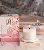 Iris celeste bell jar candle fragrance fleur 113g 4oz pearl collection