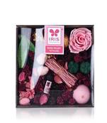 Iris home fragrances rose peony potpourri in a wooden box- 340g with 5ml refresher oil free