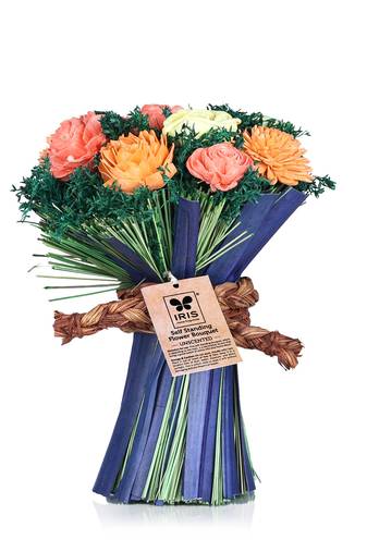 Iris home fragrances self standing multicolour flower boquet- unscented- 250g
