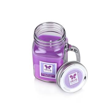 Iris home fragrances orchid mason jar candle- 310gm- burn time 40hrs 3