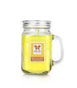 Iris home fragrances frangipani mason jar candle- 310gm- burn time 40hrs
