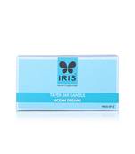 Iris home fragrances ocean dream taper jar candle- pack of 2- 110g each- burn time 25hr per candle