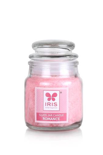 Iris home fragrances romance glass jar candle- 85gm- burn time 20hrs