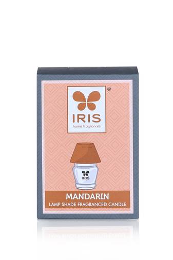 Iris home fragrances mandarin lamp shade candle- 100gm- burn time 24hrs