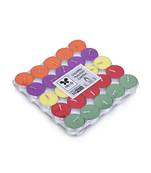 Iris home fragrances colored unscented tealights- pack of 50- 9g ecah- burn time 2hrs per candle
