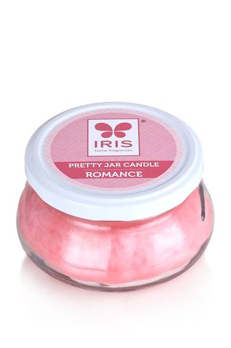 Iris home fragrances romance pretty jar candle- 150gm- burn time 25hrs