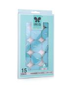 Iris homefragrances fragranced tealights- pack of 15- fragrance cool blue- 9g each(set of 2)