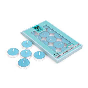 Iris homefragrances fragranced tealights- pack of 15- fragrance cool blue- 9g each(set of 2) 2