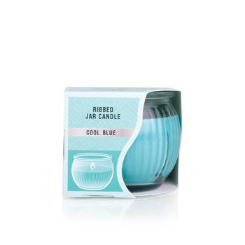Iris homefragrances ribbed jar candle- 110g - fragrance cool blue(set of 2) 3