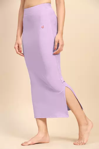 Trendmalls Solid Nylon Soft Petticoat Skirts for Women Saree Shape Wear 2 Piece