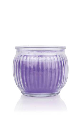 Iris homefragrances ribbed jar candle- 110g - fragrance lavender(set of 2)