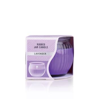 Iris homefragrances ribbed jar candle- 110g - fragrance lavender(set of 2) 2