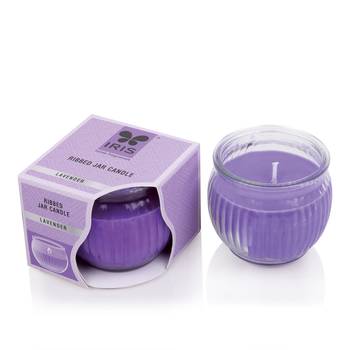 Iris homefragrances ribbed jar candle- 110g - fragrance lavender(set of 2) 3