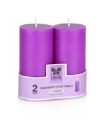 Iris homefragrances pack of 2 lavender fragrance pillar candles- 160g each- 2"x 4"