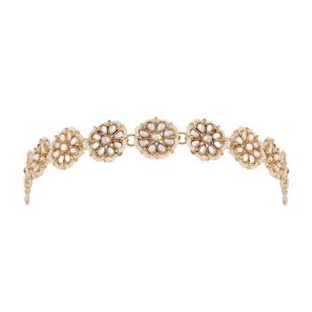Traditional  kundan pearl studded rajasthani sheeshphool:: mathapatti 2