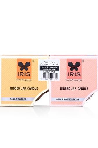 Iris homefragrances swirl jar candle- pak of 2- fragrance mango sorbet and peach pomogranate